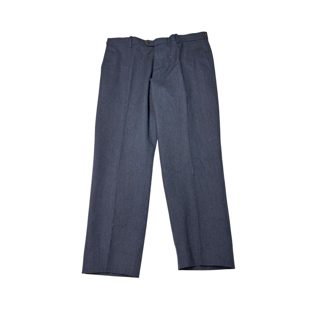 Banana Republic Heritage Mens Wool Cotton Blend Blue Trousers 33x26 850995-00